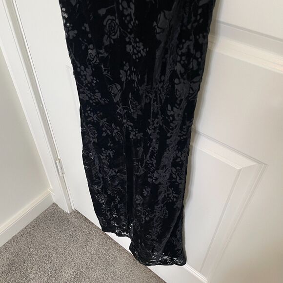 Urban Outfitters Midi Dress Sz Medium Velvet Burnout Whimsigoth Dark Romantic - Picture 6 of 10